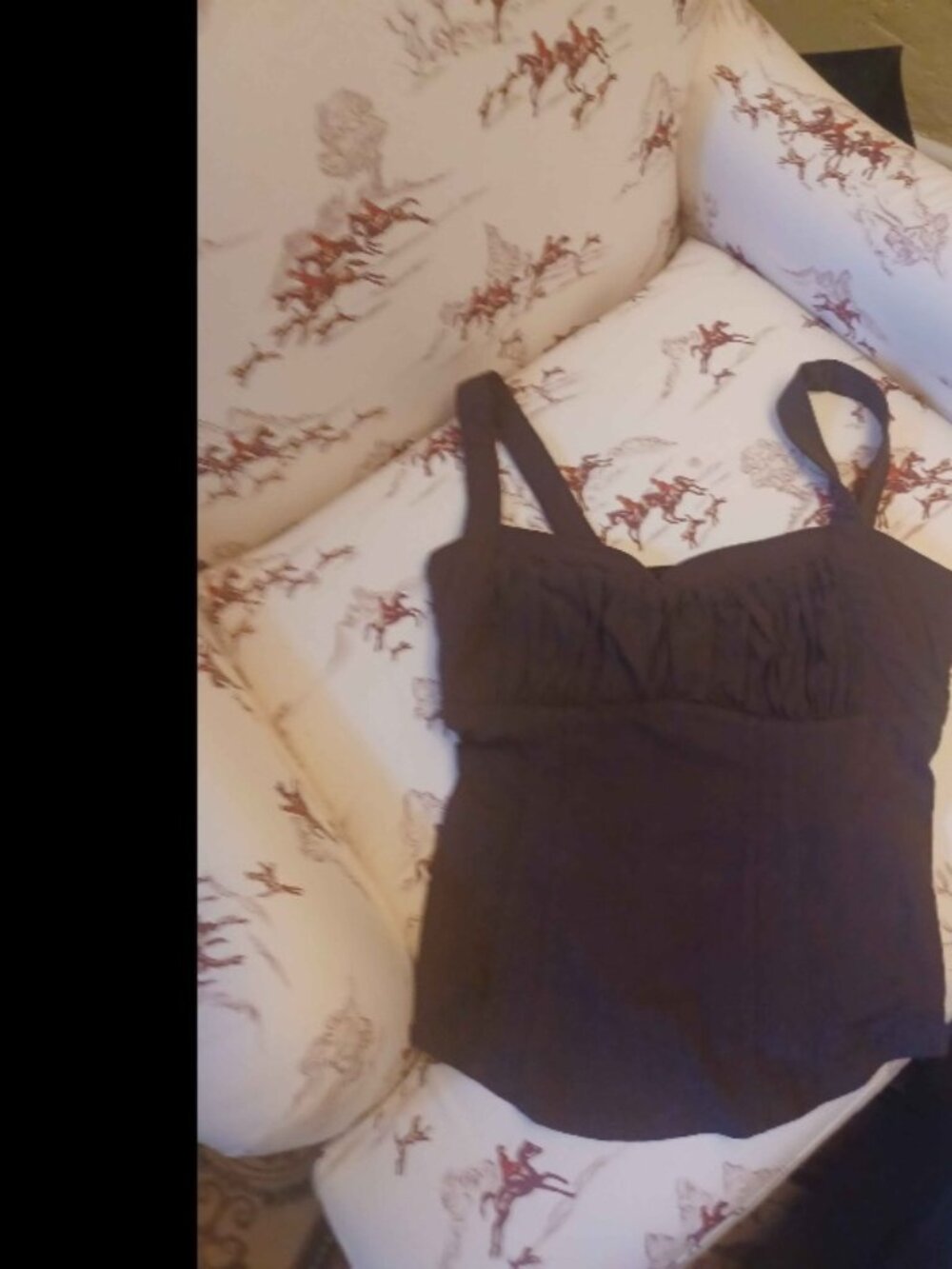 Free People dark brown corset style top NWT, size large